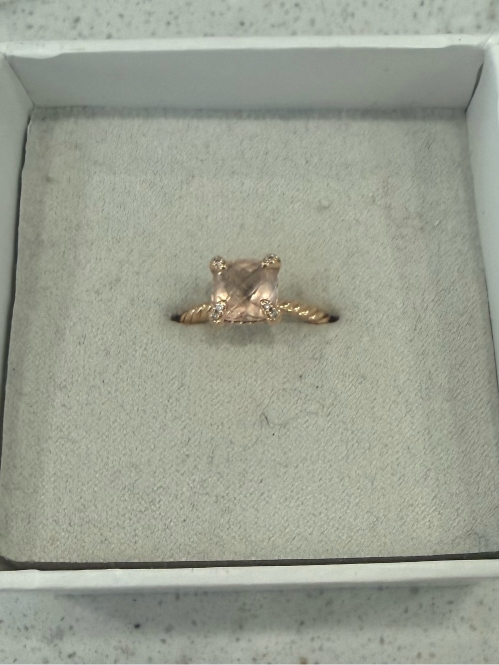 David Yurman Chatelaine Ring with Gemstone and Diamonds in 18K Gold - Picture 4 of 6